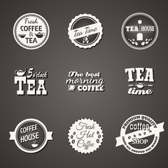Fototapeta premium Set of tea and coffee labels