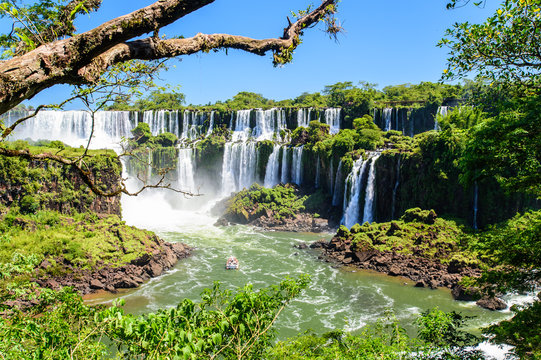 Fototapeta Iguazu falls view from Argentina