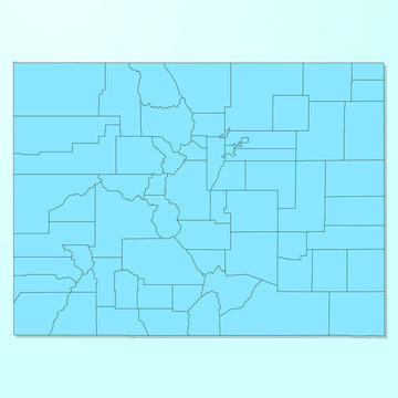 Colorado blue map on degraded background vector