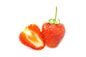 Beautiful strawberries isolated on white