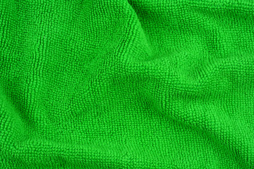 Green microfiber fabric texture