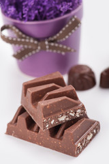 Chocolate bar close-up