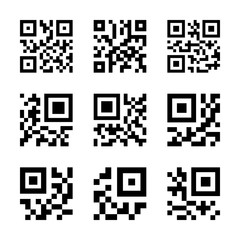 Fototapeta premium QR code icons
