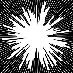 Obraz premium Sun ray or star burst Comic radial lines background