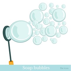 soap bubbles isolated on white