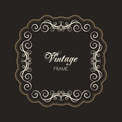 Vintage calligraphy frame