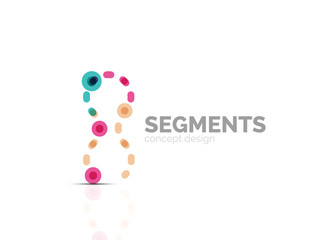 Vector outline minimal abstract geometric logo