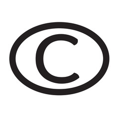 copyright symbol icon Illustration design