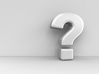 Big sign of question. Image with clipping path