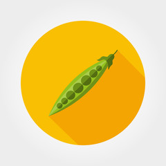Green peas icon.