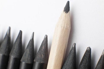 Black and white crayons