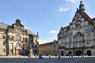 Historical old town of Dresden, East Germany