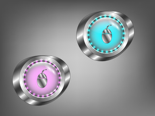 Fototapeta premium colored glass buttons