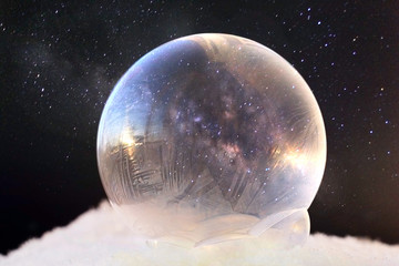 soap bubble frozen