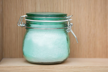 Transparent salt jar