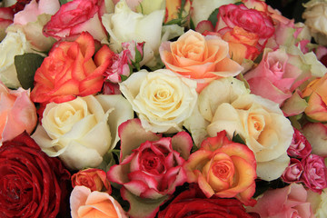 Multicolored bridal bouquet