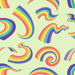 Rainbows pattern in different shape
