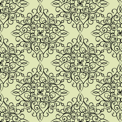 Classic style circular ornament pattern. Vector