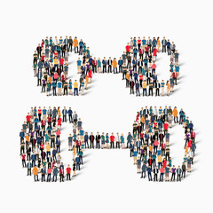  people dumbbells sports icon