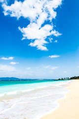 Obraz premium Beach, sea, landscape. Okinawa, Japan, Asia.