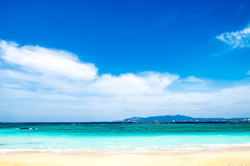 Fototapeta premium Beach, sea, landscape. Okinawa, Japan, Asia.