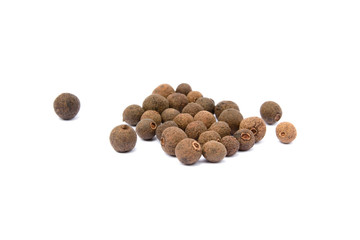 Aromatic allspice isolated on white background