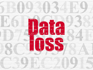 Data concept: Data Loss on wall background