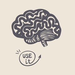 Motivation background with human brain