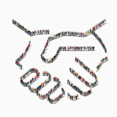 people handshake partnership icon
