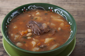Bean soup with meat