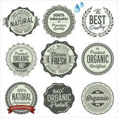 Obraz premium Organic Food Badges, Labels and Elements. 