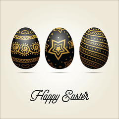 Easter Eggs. Holiday Greeting Card.