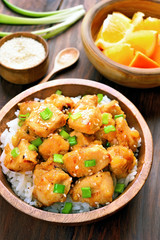 Chicken with honey orange sauce