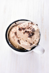 Summer dessert banana ice cream