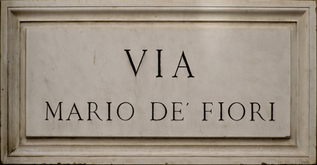 Mario De Fiori's Street in Rome