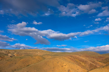Mountains, the steppe and the sky