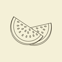 Watermelon Fruit Icon