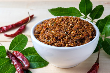 chili paste thai food ,made from grilled fish