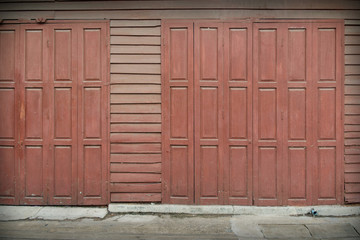 Wood wall / Old and dirty brown wooden wall background.