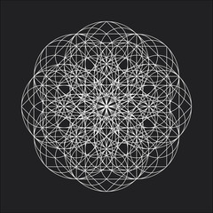 Geometric element_ star pattern, vector, line design