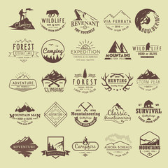 Set of vintage labels