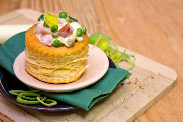 Russian traditional salad Olivier .