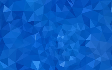 Blue polygonal design pattern, which consist of triangles and gradient in origami style.