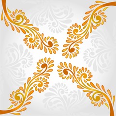 abstract background with floral pattern in center