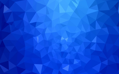 Fototapeta premium Blue polygonal design pattern, which consist of triangles and gradient in origami style.