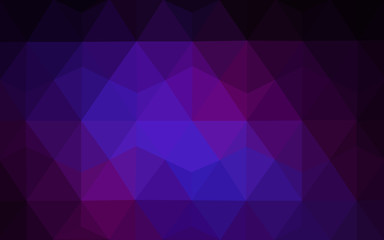 Multicolor dark pink, blue polygonal design pattern, which consist of triangles and gradient in origami style.