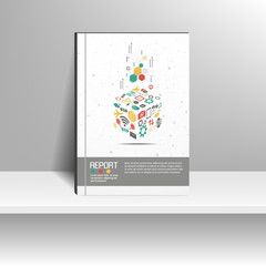 Vector design for Cover Report Annual Flyer Poster