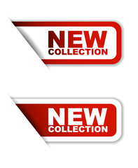red set vector paper stickers new collection