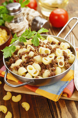 Pasta with minced meat