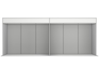 Trade Show Booth White and Blank.